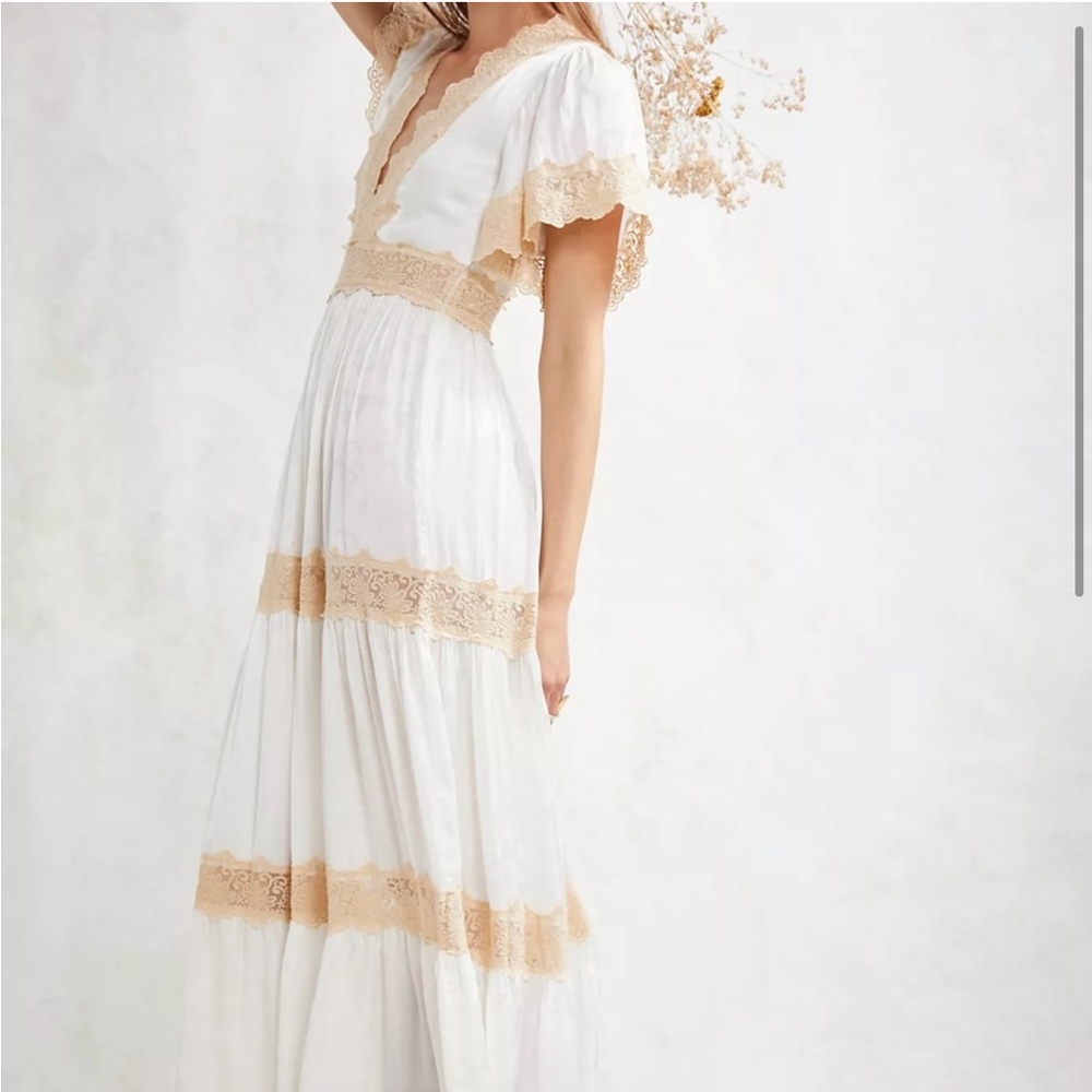 Spell & Gypsy ocean gown cream white lace bride bridal maxi boho